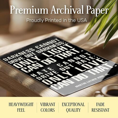 Positive Quotes Wall Decor - Inspirational Wall Art - MLK Quotes - Black Art - Martin Luther King - Motivational Poster - Home Office Living Room Man Cave - Sayings for Wall Decor - Uplifting Gifts in Saudi Arabia