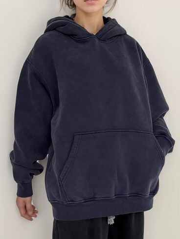 سترة نسائية ذات قلنسوة كبيرة الحجم للجنسين للأزواج من الصوف الثقيل الوزن وسترة فضفاضة ذات قلنسوة in Kuwait