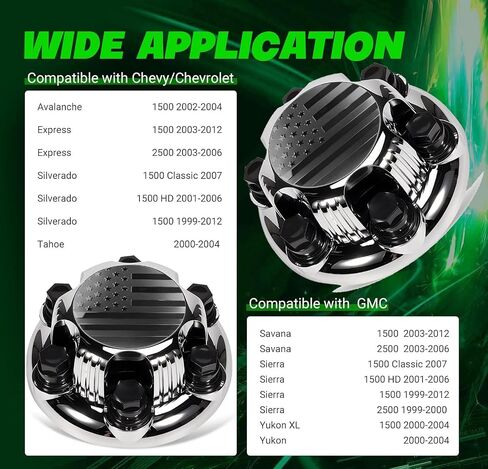 New 6 Lugs Chrome Wheels Center Caps for Silverado/Tahoe/Suburban/Avalanche/Express/Savana/Sierra/Yukon，OEM Replacement Chrome Hub Caps Center Set for 16"/17" Inch Wheel Rims Caps in Saudi Arabia