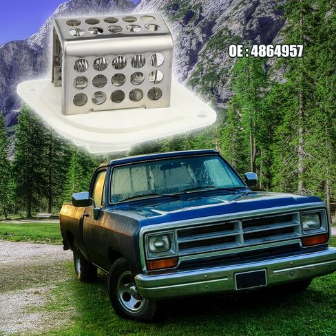 X AUTOHAUX 4864957 منفاخ موتور مقاوم سخان محرك مروحة وحدة التحكم تبادل لسيارة جيب رانجلر 1997-2006 لدودج لرام 1500 2500 3500 فان 1999-2003 in Saudi Arabia