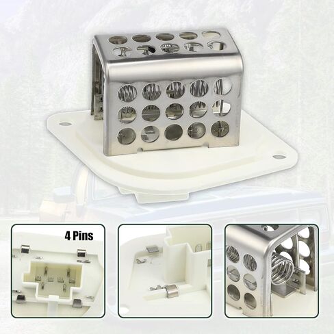 X AUTOHAUX 4864957 منفاخ موتور مقاوم سخان محرك مروحة وحدة التحكم تبادل لسيارة جيب رانجلر 1997-2006 لدودج لرام 1500 2500 3500 فان 1999-2003 in Saudi Arabia