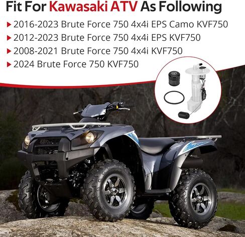 مجموعة مضخة الوقود JAVIK وفلتر زيت ATV لـ Kawasaki Brute Force 750 4x4i EPS KVF750 2008-2024 O.E.M#49040-0033 47-1030 49040-0717 in Saudi Arabia