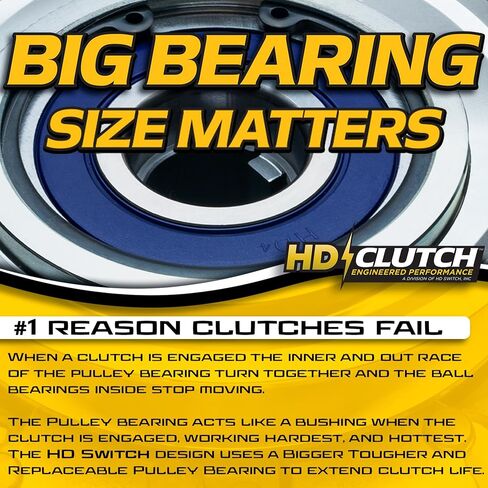 HD Switch Diesel Rated HiTorque 210ftlb (OEM 175) BIGBearing Billet Pulley & Rotor 606242 604182 388862 388767 388769 5218-67 5218-147 5218-214 5218-272 Electric PTO Clutch for Grasshopper Woods in Saudi Arabia