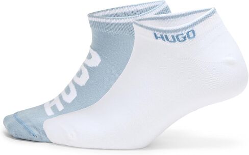 HUGO Men's 2-Pack Logo Combed Cotton Ankle Socks in Saudi Arabia