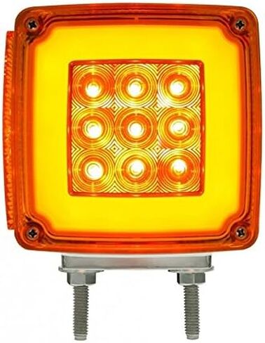 United Pacific 37124 LED Double Face "Glo" Turn Signal Light - Double Stud - Driver, 1 Pack, Chrome in Saudi Arabia