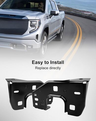 2Pcs Front Bumper Bracket Fit for Chevrolet Silverado GMC Sierra 1500 2019-2023, Left and Right Bumper Mounting Bracket Replace 23388668 23388669 GM1066213 GM1067213 in Saudi Arabia