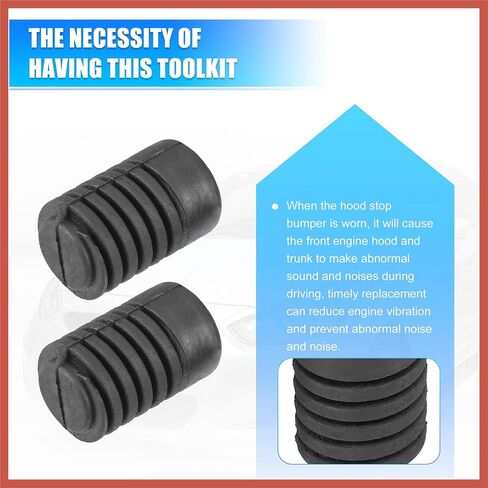 ACROPIX 2 Pcs Car Hood Rubber Bumper Hood Bumper Stops Cushion Stoppers Black Rubber for Hyundai for Kia Car Parts in Saudi Arabia