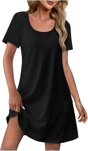 Dresses for Woman Solid Color Elegant Classy Dresses Square Neck Short Sleeve Elegant Flowy Sundresses Plus Size in Saudi Arabia