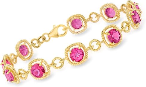 Ross-Simons Oval Gemstone Bracelet in 18kt Gold Over Sterling in Saudi Arabia