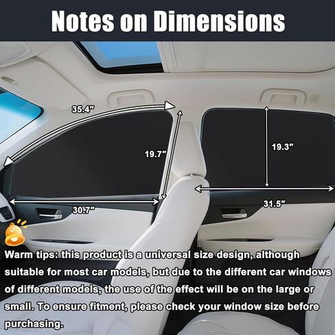 ظلال نافذة السيارة XCBYT، 4 قطع ستائر خصوصية للسيارة، أغطية نوافذ السيارة المضيئة بنسبة 100%، ظل شمسي للنافذة الجانبية المغناطيسية يحافظ على برودة الرضاعة الطبيعية، وأخذ القيلولة، وتغيير الملابس، والتخييم in Kuwait