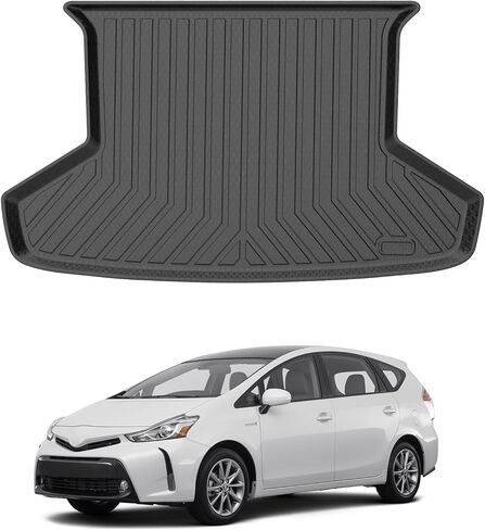 Mixsuper Custom Fit Cargo Liner for 2012-2017 Toyota Prius V, All Weather Rear Cargo Mat Trunk Liners Tray Black in Saudi Arabia
