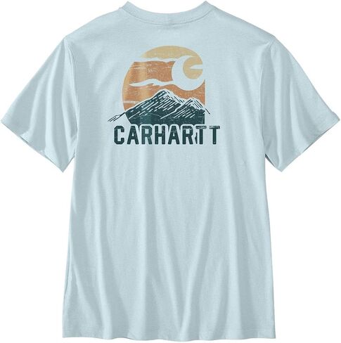تي شيرت Carhartt رجالي مريح وخفيف الوزن بأكمام قصيرة على شكل طائرة جبلية in Saudi Arabia