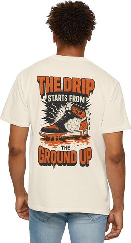 قميص للجنسين The Drip Starts from The Ground Up - تي شيرت رياضي مطابق للوحة الخلفية المحطمة AJ1 - تي شيرت برسومات الشارع in Kuwait