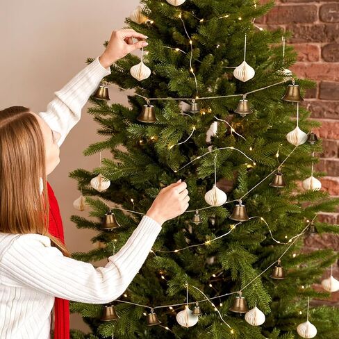 Zonon 8.86 ft Christmas Bells Christmas Bronze Jingle Bells Hanging String Vintage Jingle Bell Decorative Craft Bell Garland on String Metal Gold Bells for Wall Ornaments Home Office Door Decorations in Saudi Arabia