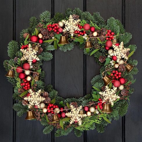 Zonon 8.86 ft Christmas Bells Christmas Bronze Jingle Bells Hanging String Vintage Jingle Bell Decorative Craft Bell Garland on String Metal Gold Bells for Wall Ornaments Home Office Door Decorations in Saudi Arabia