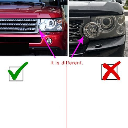 Cndoci37 Car Clear Left & Right Side Headlight Headlamp Shell Cover, Front Lighting Lamp Headlight Assembly Shell For Land Rover For Range Rover Sport 2005-2009, Left & Right in Saudi Arabia