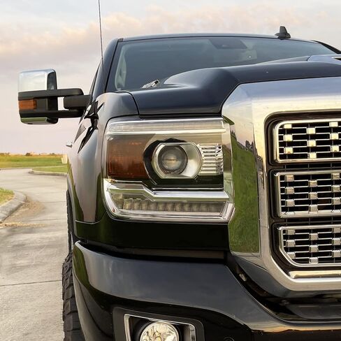 لون دخان الفينيل المقطوع مسبقًا من SlickMod لسيارة GMC Sierra Foglight 2014-2019 (3. Foglight، 20% دخان داكن) in Saudi Arabia