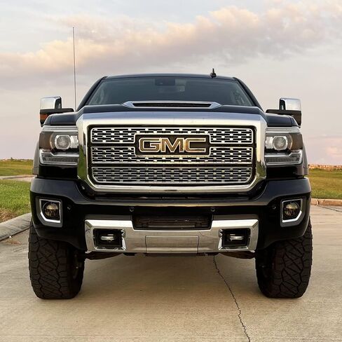 لون دخان الفينيل المقطوع مسبقًا من SlickMod لسيارة GMC Sierra Foglight 2014-2019 (3. Foglight، 20% دخان داكن) in Saudi Arabia