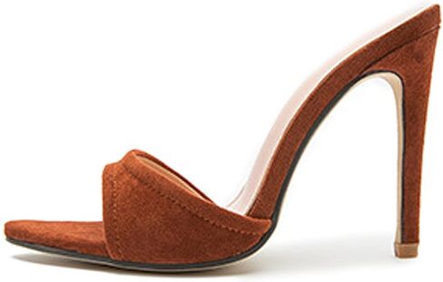 Women's Suede Stiletto Heeled Sandals Sexy Pointed Open Toe Slingback Slip On High Heels Mule Pumps for Daily Party Wedding Dating Wear in Saudi Arabia