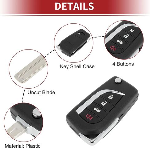 ACROPIX HYQ12BFB 315MHz Keyless Entry Remote Key Fob for Toyota Camry 2018-2023 for Toyota Corolla 2020-2021 H Chip Replacement 4 Buttons Car Key in Saudi Arabia