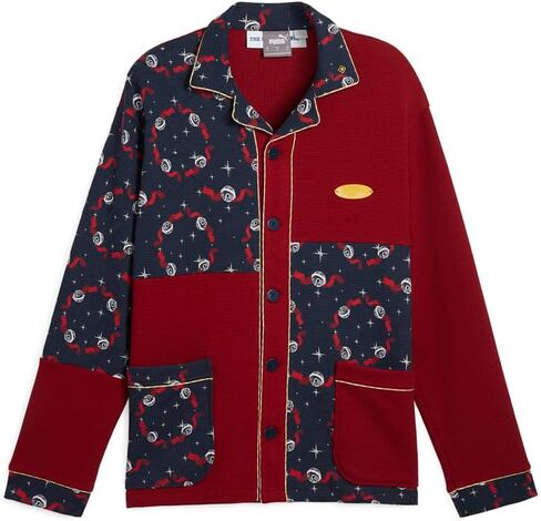 قميص PUMA رجالي Hoops X Polar Express Pj بأزرار علوية كاجوال - أزرق - مقاس S in Saudi Arabia