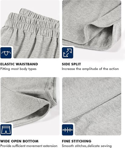 HEAVYWOOD Mens Pajamas Shorts 3 Inch Cotton Short Lightweight Lounge Loose Active Workout Shorts Sleep Bottoms in Saudi Arabia