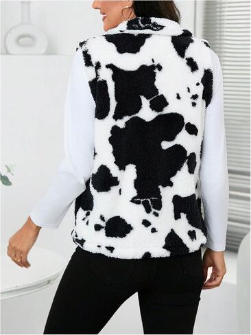 SOLY HUX Women's Fuzzy Zip Up Outerwear Vest Sleeveless Warm Teddy Jacket Coats Winter Clothes in Saudi Arabia