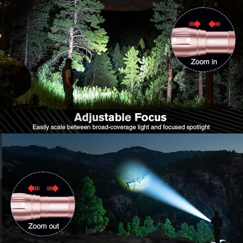 LED Flashlights High Lumens 2 Pack, Powerful Tactical Flashlight With 3 Modes, Pocket Small Flash Light, Waterproof Zoomable Flashlights for Home Emergencies, Camping Essentials (Battery Included) in Saudi Arabia