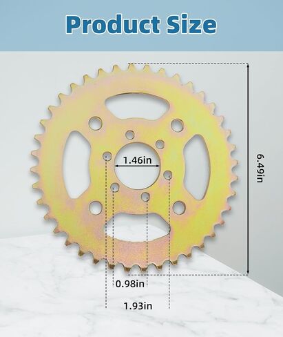 40T High Speed Rear Chain Sprocket #40 41 420 6 Hole Replacement Compatible with CT100U CC100X Mega Moto MMB80 105 Baja Doodle Bug DB30 Motovox MBX10 Mini Bike Parts in Saudi Arabia