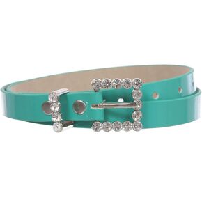 beltiscool Women's Rhinestone Skinny Patent Non Leather Dress Belt in Saudi Arabia