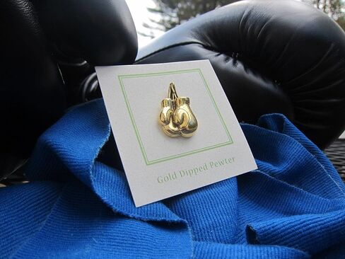 Jim Clift Design Boxing Gloves Gold Lapel Pin in Saudi Arabia