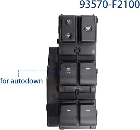 93570F2100 مفتاح الطاقة الرئيسي للنافذة الأمامية اليسرى للسائق 93570-F2100 93570-F2000 1 قطعة (93570-F2000) in Kuwait