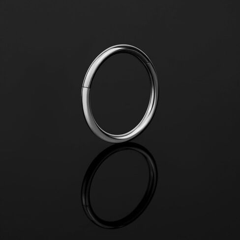 FINE4U ASTM F136 Titanium Nose rings Piercing Jewelry Hoop 16G 18G 20G 6mm 8mm in Saudi Arabia