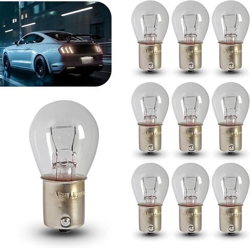 1156 Light Bulb, 10 PCS Turn Signal Bulb, P21W S25 12V BA15S Halogen Bulb, Universal for Cars,Trucks,SUVs (Red) in Kuwait