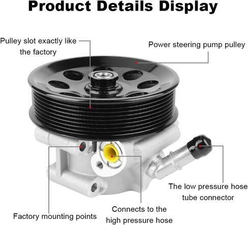 مضخة توجيه كهربائية مع بكرة متوافقة مع Ford F-250 F-350 F-450 F-550 Super Duty 6.7L V8 2011 2012 2013 2014 2015 2016، بديلة لـ 96-5206، BC3Z3A696C in Saudi Arabia