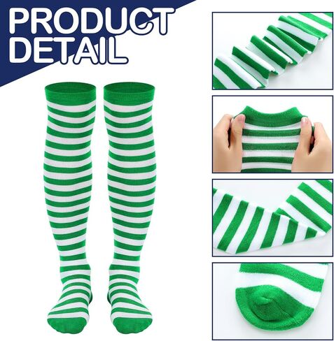 JaGely 2 Pcs Halloween Blueberry Costumes 1 Blueberry Three Leaves Beret 1 Striped Stockings for Women Halloween Cosplay in Saudi Arabia