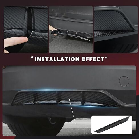 الناشر الخلفي لـ Tesla 2025 2026 Modle Y المصد الخلفي صب الشفة السفلية الفاصل سبويلر نموذج Y ملحقات العرعر (أسود لامع) in Kuwait