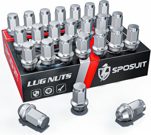 Sposuit M12x1.5 Lug Nuts - Replacement for 2001-2023 Ford Escape, 2003-2018 Focus, 2006-2020 Fusion - Closed End Chrome Lug Nut(20 Pcs) in Saudi Arabia