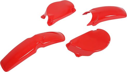 KUAFU Front & Rear Fender + Side Panel Compatible with 1977-1982 Honda XR75 XR80 Motorcycle Accessories Fender and Panel Plastic Body Kit - Red in Saudi Arabia