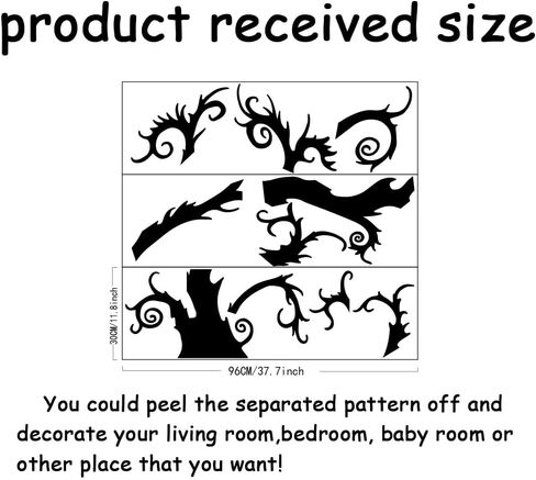 SUPERDANT Halloween Wall Stickers Gothic Chandelier Wall Decals Crow Wall Sticker Halloween Stickers for Kids Halloween Window Decoration for Halloween Party Decorations in Saudi Arabia