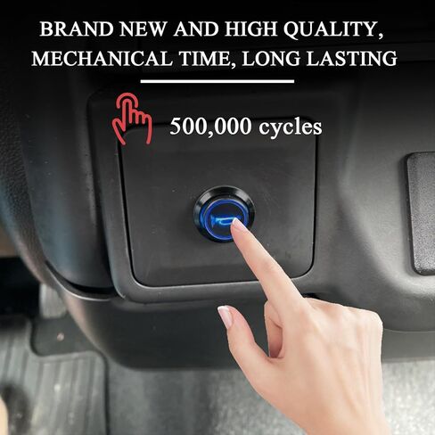 16MM Raised Speaker Horn Momentary Push Button Switch, 5/8" Mounting Hole 1NO 1NC SPDT with Pre-Wiring Switch, 12V LED Horn Switch with Stainless Steel Shell for Car (Red) in Saudi Arabia