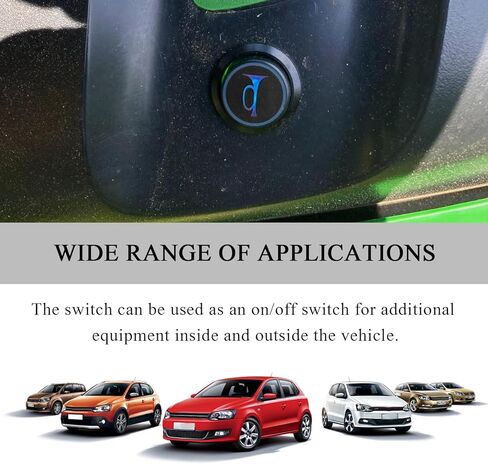 16MM Raised Speaker Horn Momentary Push Button Switch, 5/8" Mounting Hole 1NO 1NC SPDT with Pre-Wiring Switch, 12V LED Horn Switch with Stainless Steel Shell for Car (Red) in Saudi Arabia