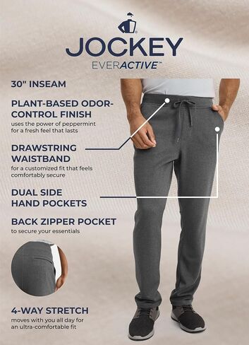 Jockey Men's Activewear EVERACTIVE Knit Pant in Saudi Arabia