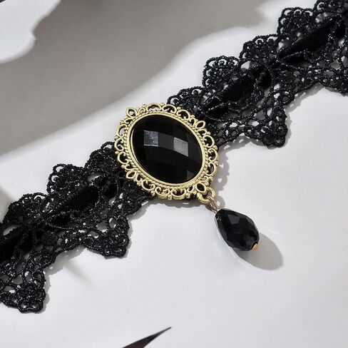 Black Choker Necklaces Gothic Clothes for Women Vintage Goth Jewelry Accessories Halloween Jewelry for Women in Kuwait