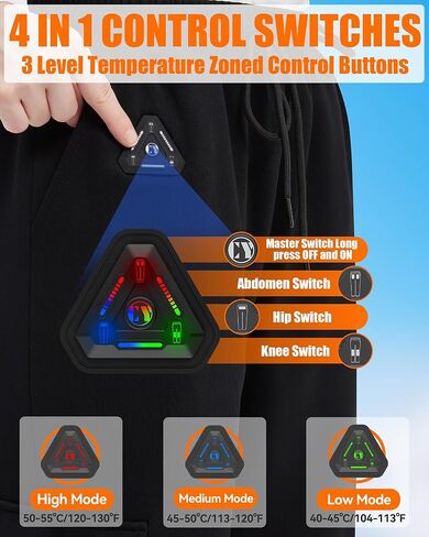 Women Heated Pants, 4 IN1 Control Switch Cargo Baggy Heating Sweatpants for Womens, Upgraded 7.4V 10000mAh Battery Pack in Kuwait