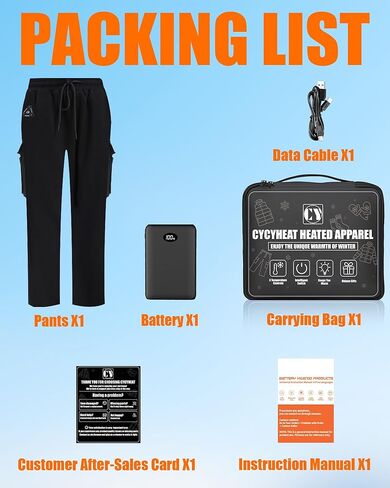 Women Heated Pants, 4 IN1 Control Switch Cargo Baggy Heating Sweatpants for Womens, Upgraded 7.4V 10000mAh Battery Pack in Kuwait
