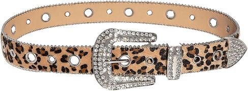 WDIRARA Women's Rhinestone Belts Shiny Studded Bling Waist Belt for Party Club Y2K in Saudi Arabia