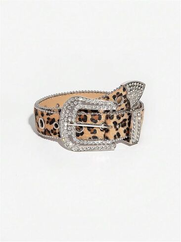 WDIRARA Women's Rhinestone Belts Shiny Studded Bling Waist Belt for Party Club Y2K in Saudi Arabia
