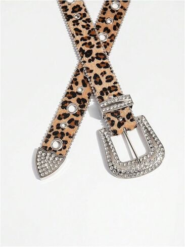WDIRARA Women's Rhinestone Belts Shiny Studded Bling Waist Belt for Party Club Y2K in Saudi Arabia
