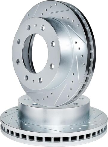 R1 Concepts Front Brake Rotors For 1980-1994 Ford F-250, F-350| Drilled Slotted Disc Brake Rotors| Brakes and Rotors Brakes and Rotors in Saudi Arabia